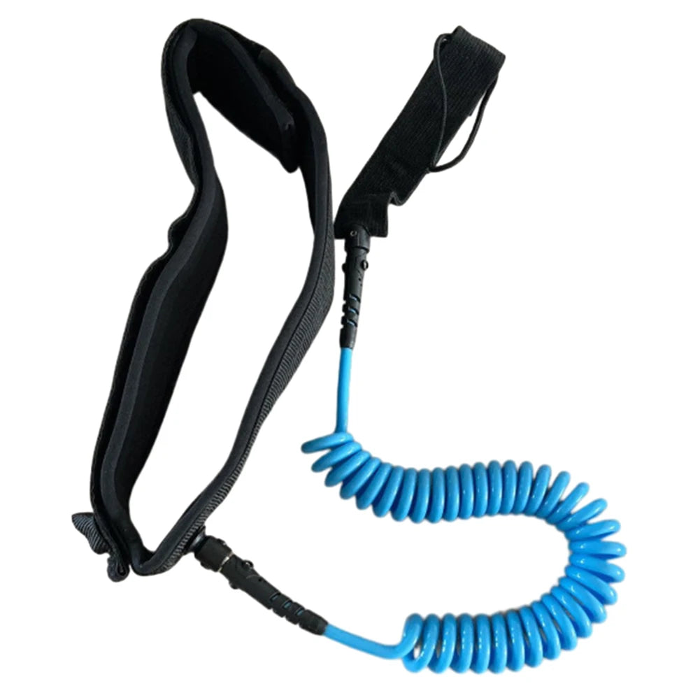 Coiled Leash Maximum Tensile Length Up To 10 Feet Surfboard Waist Rope Adjustable Coiled Surfing Leash for Stand Paddle Boards - Roller
