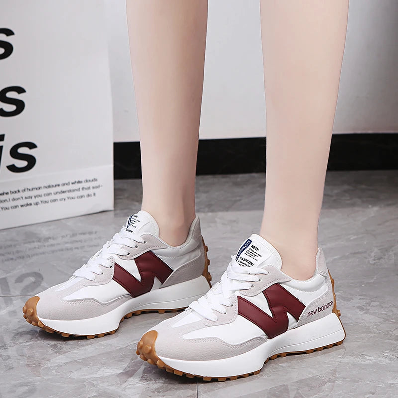 Fashionable and versatile running Forrest Gump women's shoes, thick sole, shock-absorbing, wear-resistant casual sports shoes - Roller