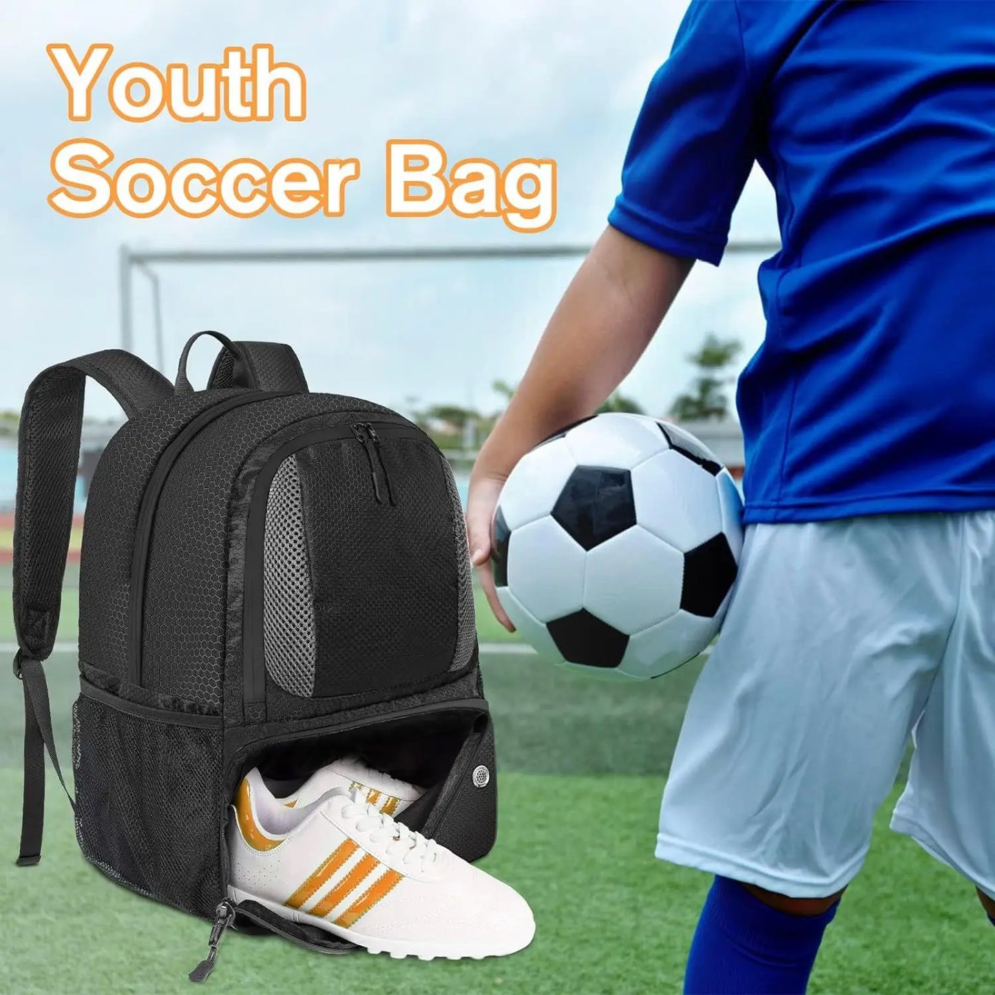 Cross border new backpack football bag waterproof sports equipment bag outdoor basketball volleyball bag convenient and lightwei - Roller