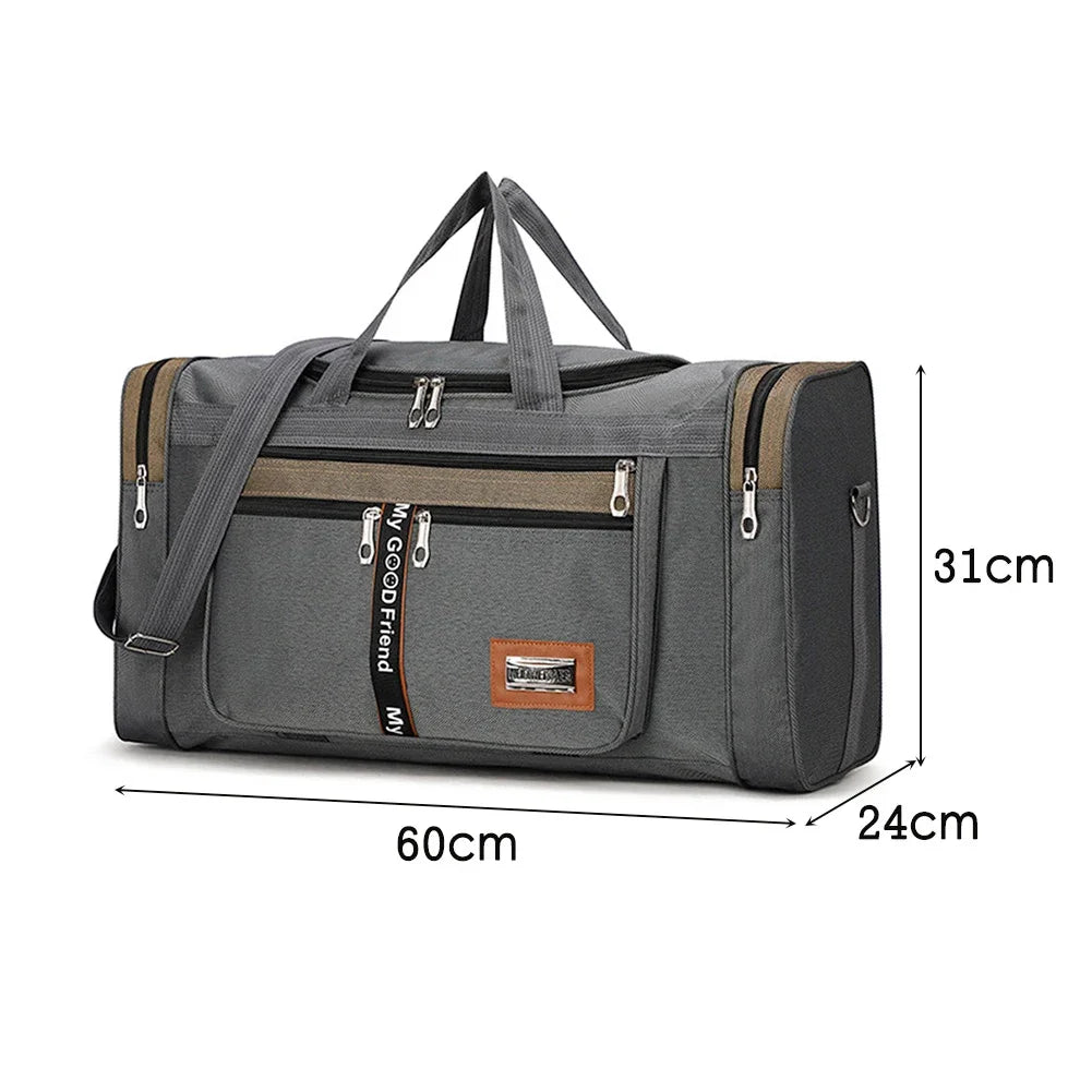 Oxford Dry Wet Separation Bags Large Capacity Portable Gym Bags Multifunctional Wear-resistant Side Zippers for Travel Swimming - Roller