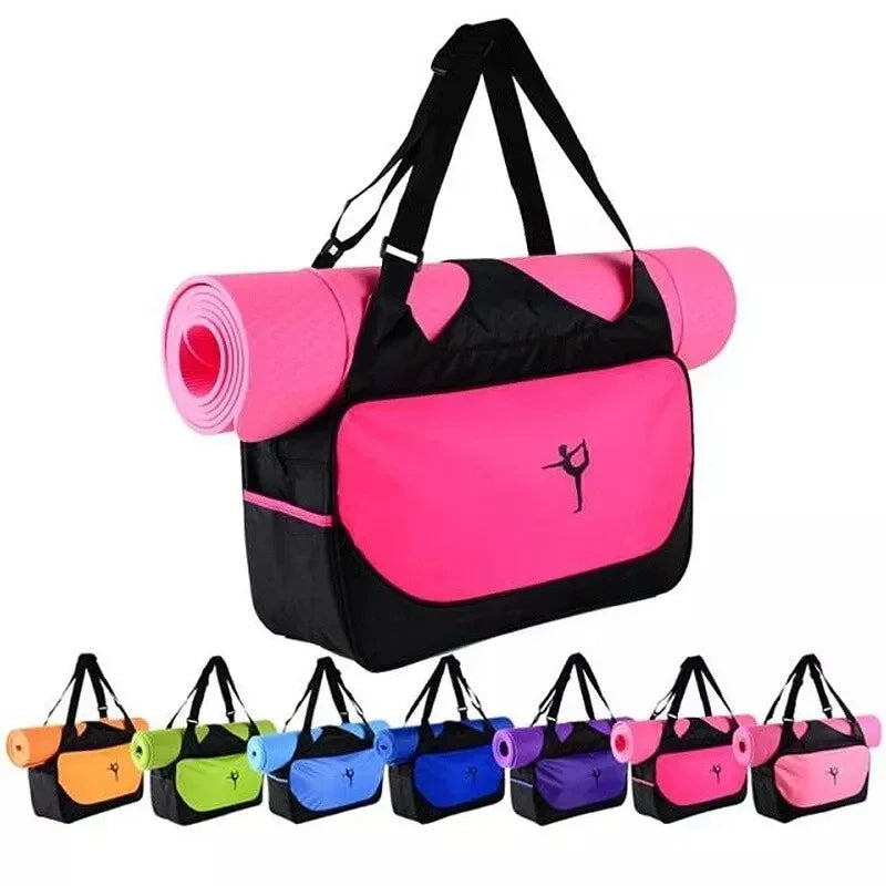 Gym Bag Yoga Mat Tote Bag WITHOUT Yoga Mat Carrier Waterproof Sports Pilates Adjustable Fitness Shoulder Sling Bags Accessories - Roller