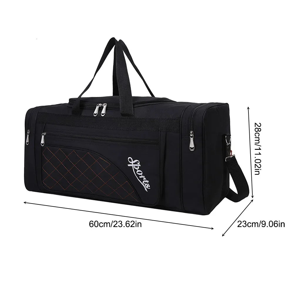 Oxford Dry Wet Separation Bags Large Capacity Portable Gym Bags Multifunctional Wear-resistant Side Zippers for Travel Swimming - Roller