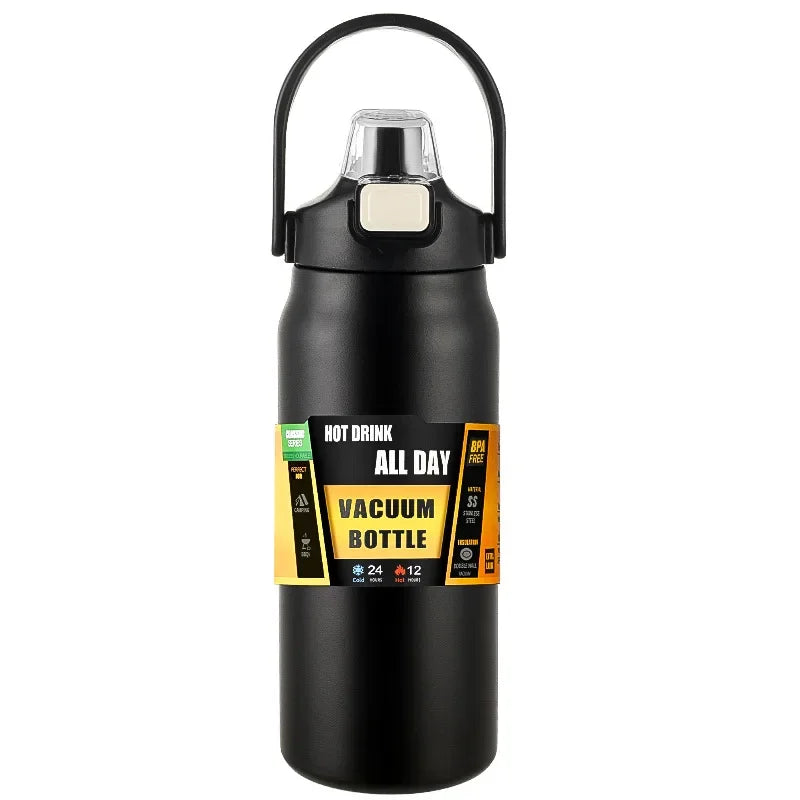 Outdoor Thermos Portable 304 Stainless Steel Thermal Mug Tumbler Vacuum Flasks Cold and Hot Sports Water Bottle with Straw - Roller