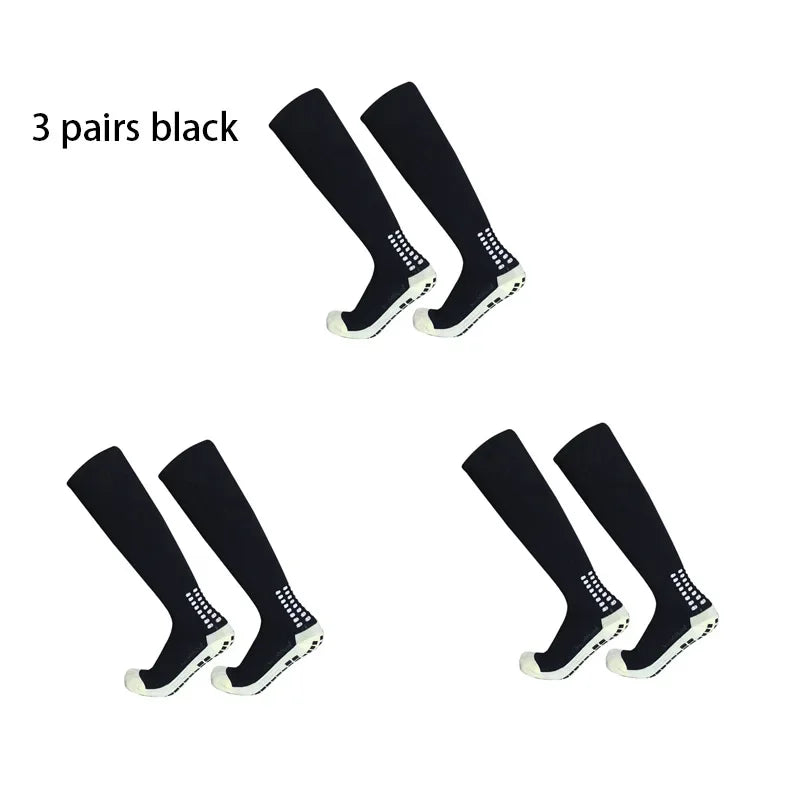 3 Pairs of New Long Non Slip Football Socks for Men's Outdoor Sports Grip Football Socks 38-44 Calcetines Hombre - Roller