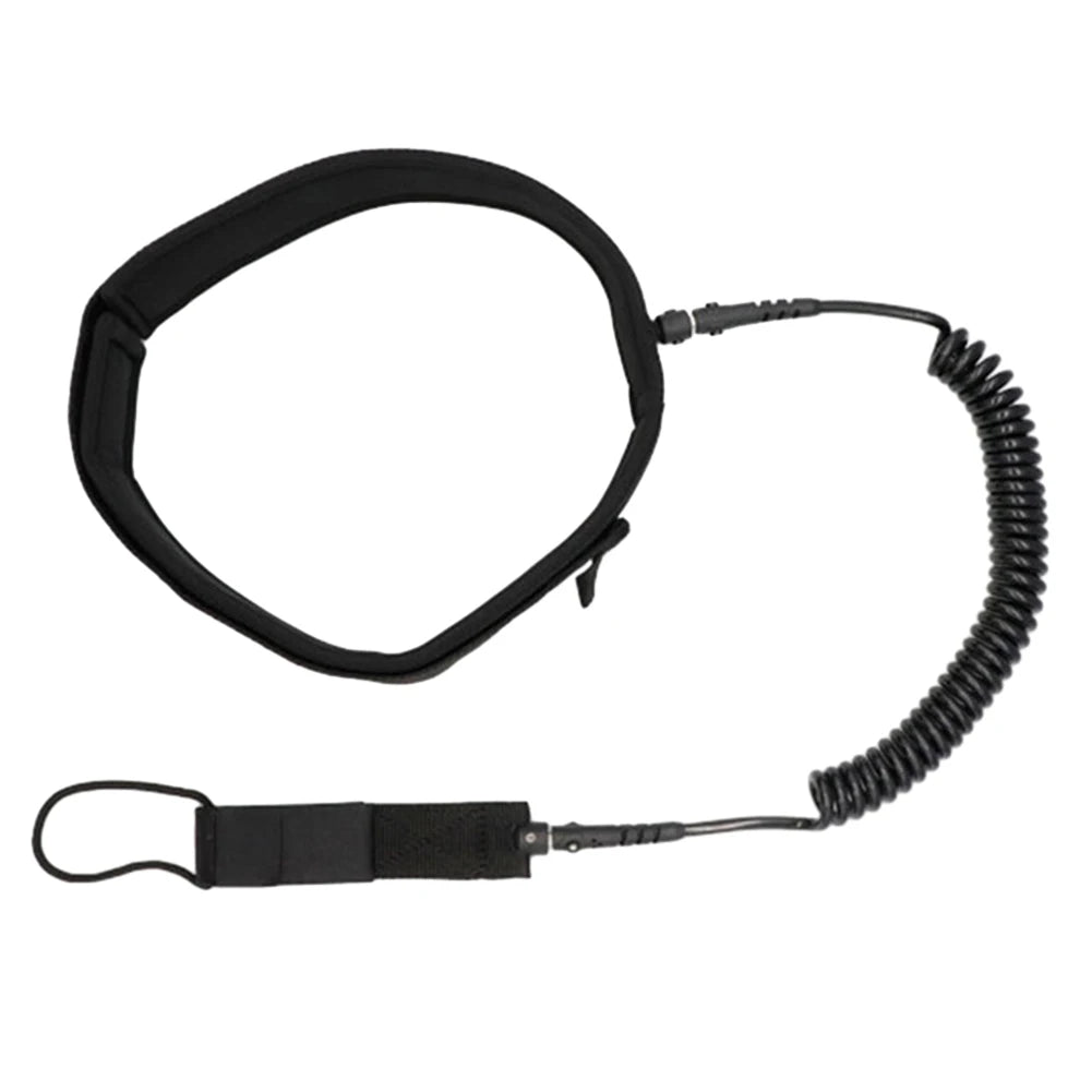 Coiled Leash Maximum Tensile Length Up To 10 Feet Surfboard Waist Rope Adjustable Coiled Surfing Leash for Stand Paddle Boards - Roller