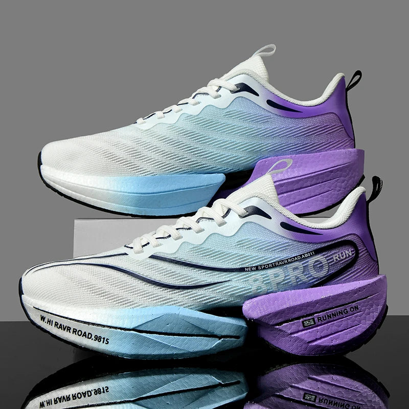 Carbon Plate Air Cushion Men Sports Marathon Running Shoes Breathable Lightweight Women Comfortable Athletic Nonskid Sneakers - Roller