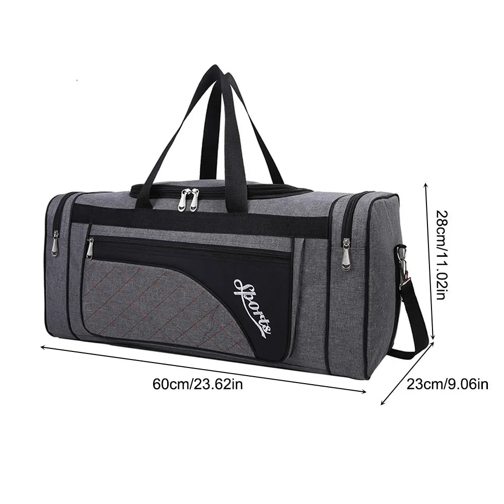 Oxford Dry Wet Separation Bags Large Capacity Portable Gym Bags Multifunctional Wear-resistant Side Zippers for Travel Swimming - Roller