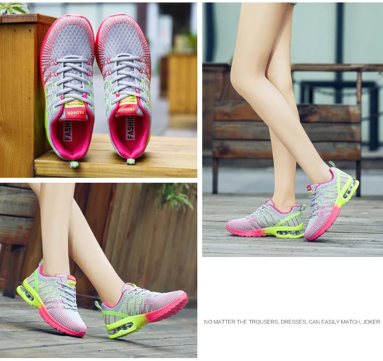Running Shoes for Women Outdoor Breathable Fashion Womens Jogging Shoes Fitness Sneakers Colorful Cushion Sneaker Female - Roller