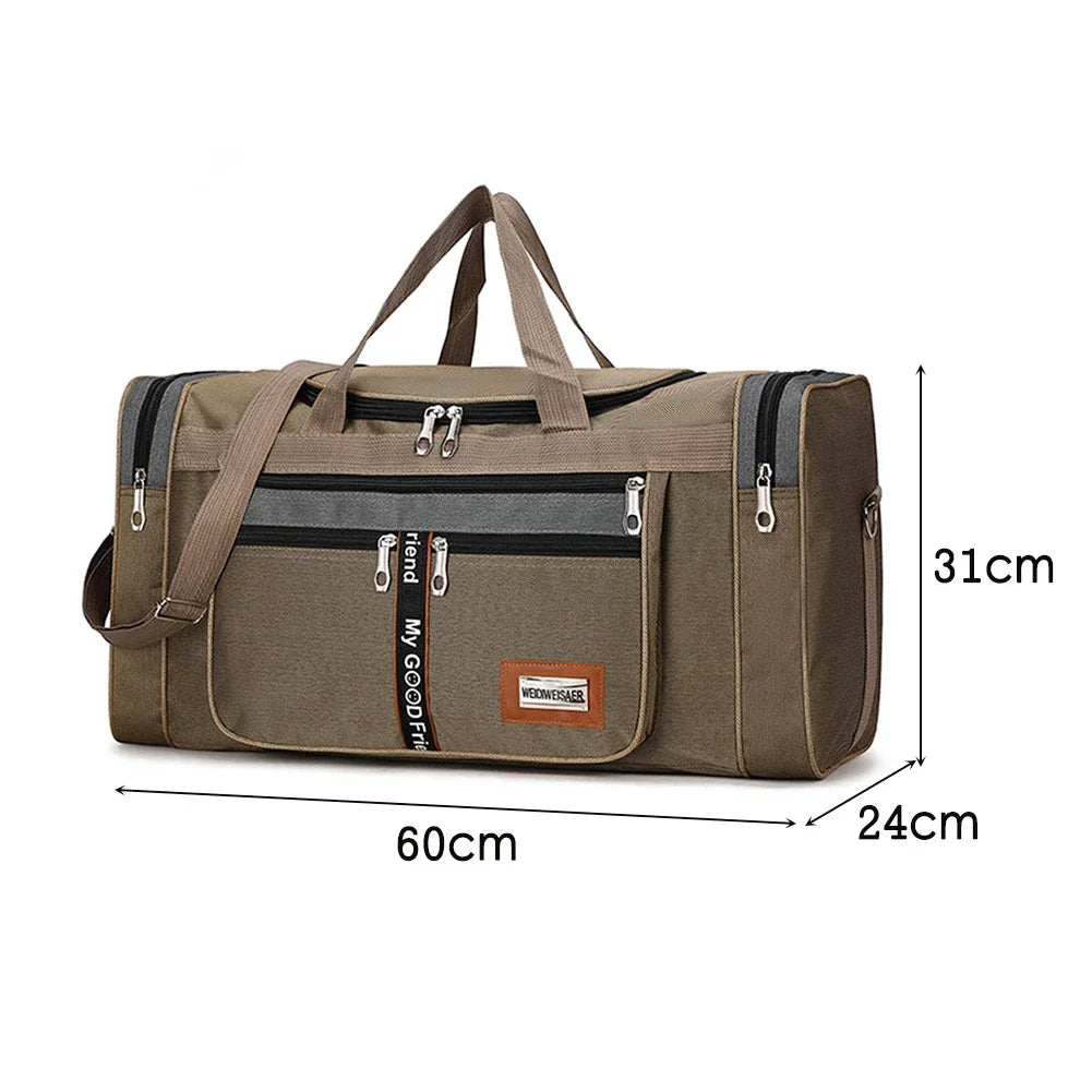 Oxford Dry Wet Separation Bags Large Capacity Portable Gym Bags Multifunctional Wear-resistant Side Zippers for Travel Swimming - Roller