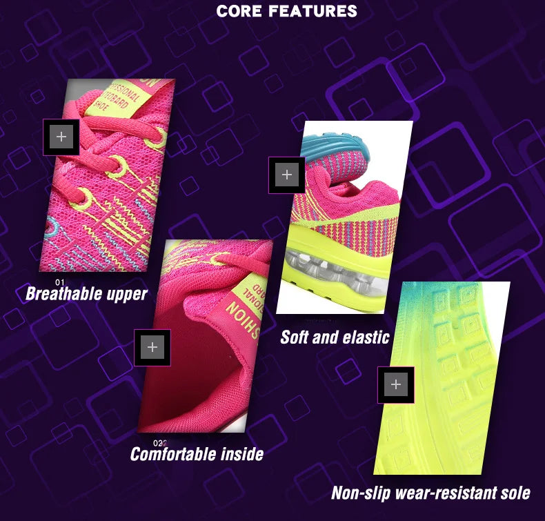 Running Shoes for Women Outdoor Breathable Fashion Womens Jogging Shoes Fitness Sneakers Colorful Cushion Sneaker Female - Roller