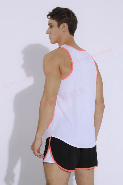 Men Running Sets Quick Dry Sprint Sports Jogging Uniform Vest Shorts Thin Marathon Outdoor Suits Track And Field Sets - Roller