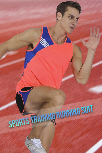 Men Running Sets Quick Dry Sprint Sports Jogging Uniform Vest Shorts Thin Marathon Outdoor Suits Track And Field Sets - Roller