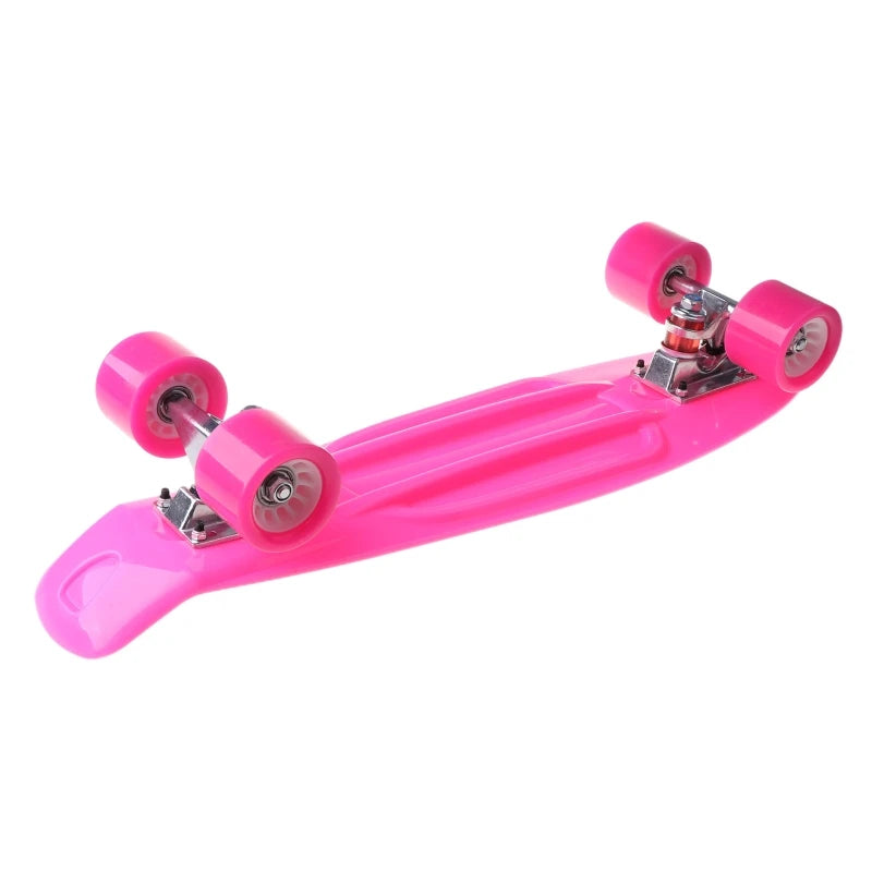 22 inch Four-wheel Skateboard Single-Warp Kick Skate Board Aluminum Bracket for Beginners Boys Girls