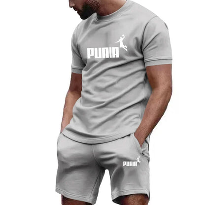 Summer Men's Sets Fashion Tracksuit Men Short Sleeve T Shirts+Sport Shorts Suit Men Casual Men Clothing Mens Joggers Sets S-4XL - Roller