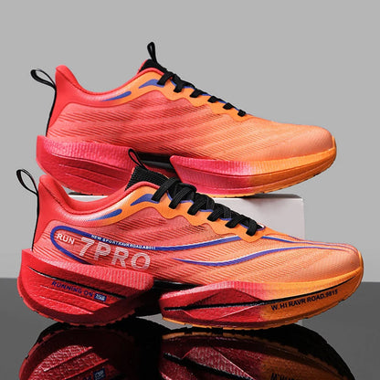 Carbon Plate Air Cushion Men Sports Marathon Running Shoes Breathable Lightweight Women Comfortable Athletic Nonskid Sneakers - Roller