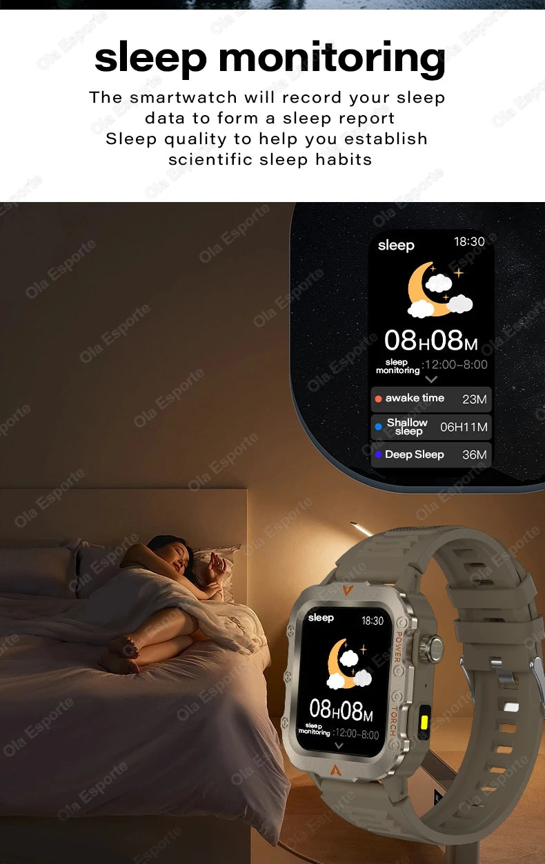 Outdoor Sport Smart Watch with Led Lighting