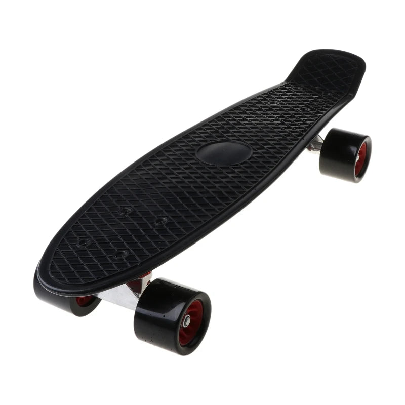 22 inch Four-wheel Skateboard Single-Warp Kick Skate Board Aluminum Bracket for Beginners Boys Girls