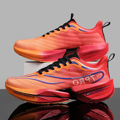 Carbon Plate Air Cushion Men Sports Marathon Running Shoes Breathable Lightweight Women Comfortable Athletic Nonskid Sneakers - Roller