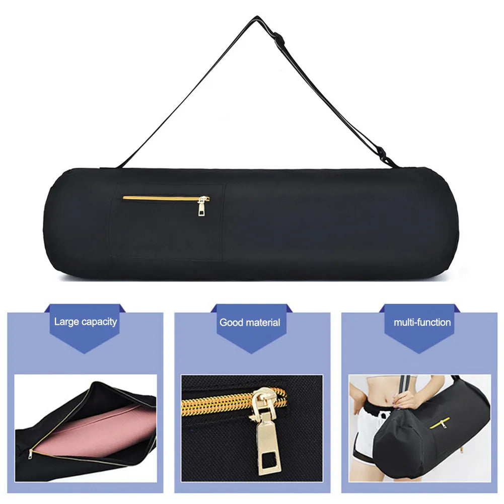 80cm Fitness Storage Bag Multifunctional Oxford Yoga Mat Storage Pocket Large Capacity Lightweight Foldable for Outdoor Camping