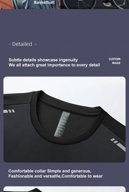Men Women Quick Drying Running Sets Gym Fitness Suits Outdoor Short Sleeve Sports T-shirt Shorts Badminton Tennis Training Kit - Roller