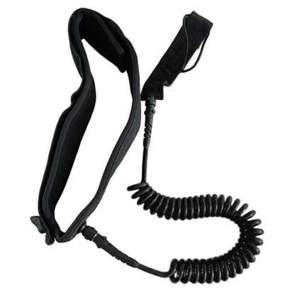 Coiled Leash Maximum Tensile Length Up To 10 Feet Surfboard Waist Rope Adjustable Coiled Surfing Leash for Stand Paddle Boards - Roller