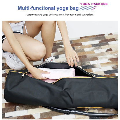 80cm Fitness Storage Bag Multifunctional Oxford Yoga Mat Storage Pocket Large Capacity Lightweight Foldable for Outdoor Camping