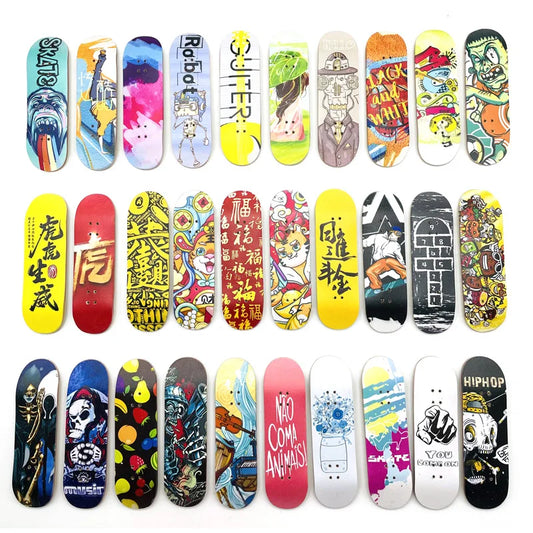 Palm Skateboard Professional Maple Finger Skateboard Creative Mini Double Warped Fingertip Skateboard Whole Board Finger Skate - Roller