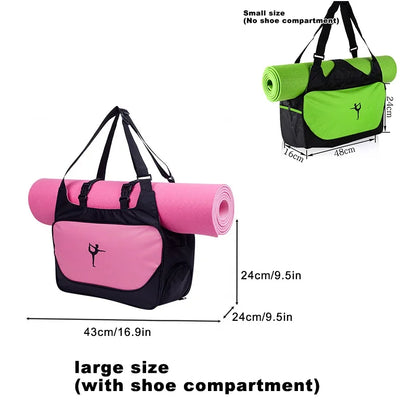 Gym Bag Yoga Mat Tote Bag WITHOUT Yoga Mat Carrier Waterproof Sports Pilates Adjustable Fitness Shoulder Sling Bags Accessories