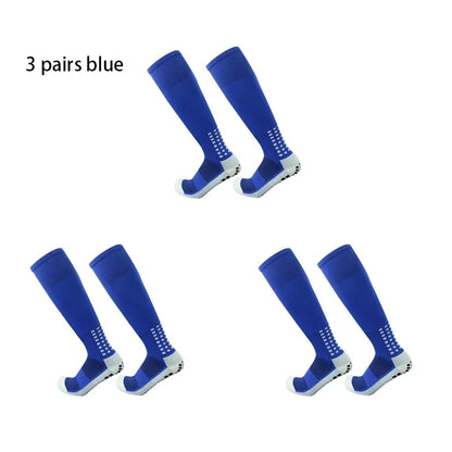 3 Pairs of New Long Non Slip Football Socks for Men's Outdoor Sports Grip Football Socks 38-44 Calcetines Hombre