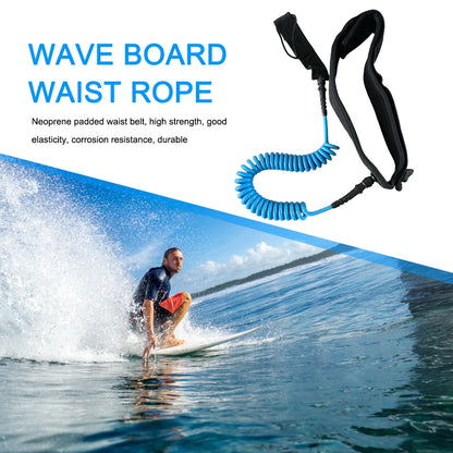 Surfboard Leash Maximum Tensile Length Up To 10 Feet Safety Board Leash SUP Surfboard Waist Leash Belt for Stand Paddle Boards - Roller