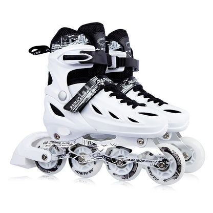 Adjustable Inline Roller Skate Shoes Professional Flashing Sliding Sneaker Outdoor Racing Speed Skating 4 Wheels Shoes Gifts