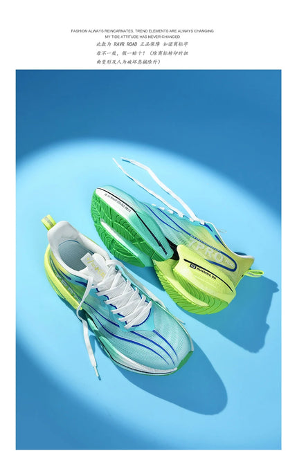 Carbon Plate Air Cushion Men Sports Marathon Running Shoes Breathable Lightweight Women Comfortable Athletic Nonskid Sneakers - Roller
