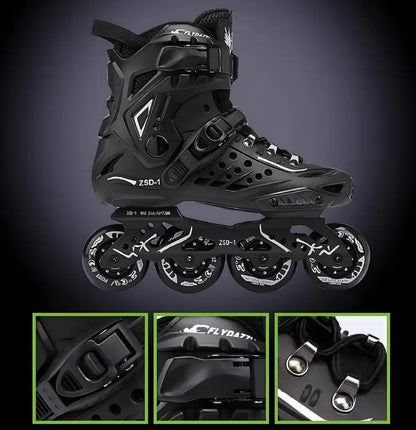 Inline Skates Professional Roller Skate Shoes Slalom Adult Roller Skating Shoes Sliding Free Skate Sneakers Patins 35-46 - Roller