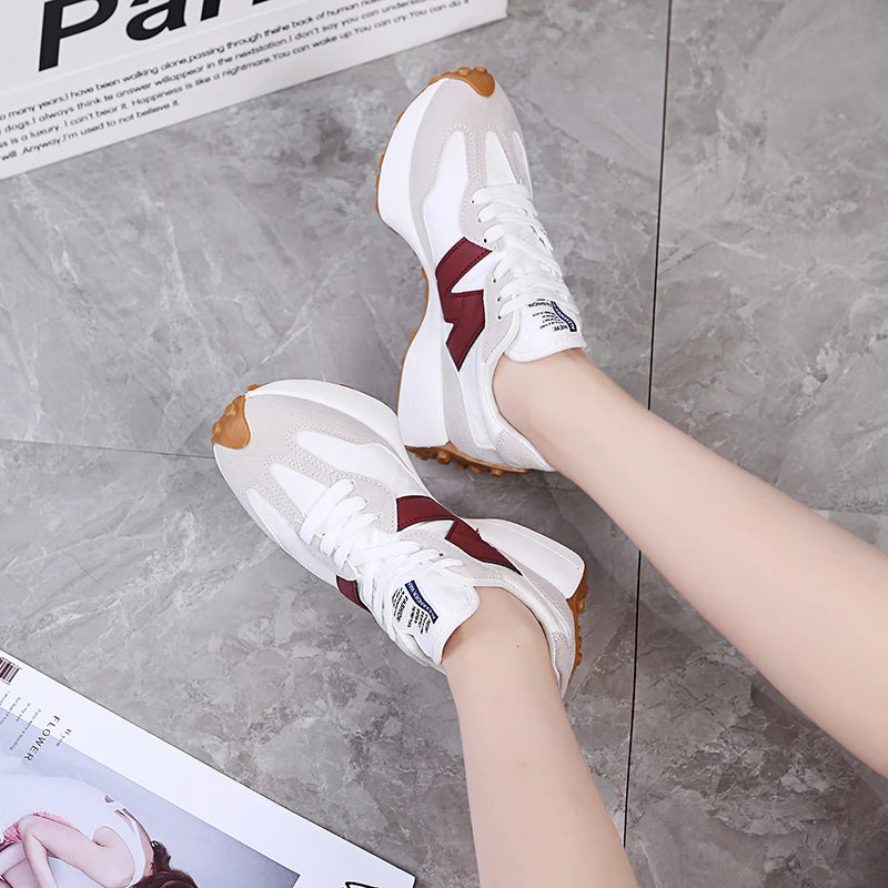 Fashionable and versatile running Forrest Gump women's shoes, thick sole, shock-absorbing, wear-resistant casual sports shoes