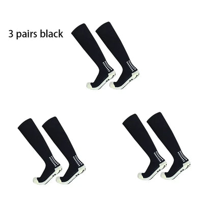 3 Pairs of New Long Non Slip Football Socks for Men's Outdoor Sports Grip Football Socks 38-44 Calcetines Hombre