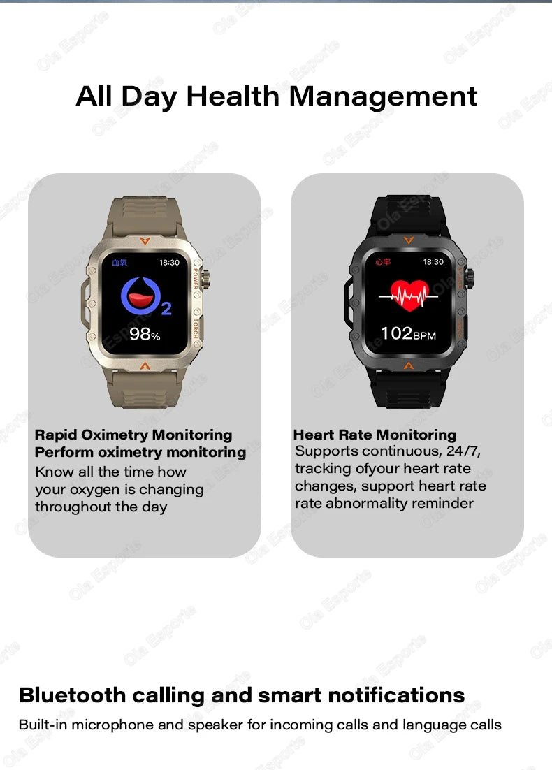 Outdoor Sport Smart Watch with Led Lighting